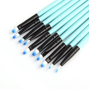 Makeup Brushes Set with Bag (Blue) - set of 32 brushes