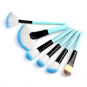 Makeup Brushes Set with Bag (Blue) - set of 32 brushes