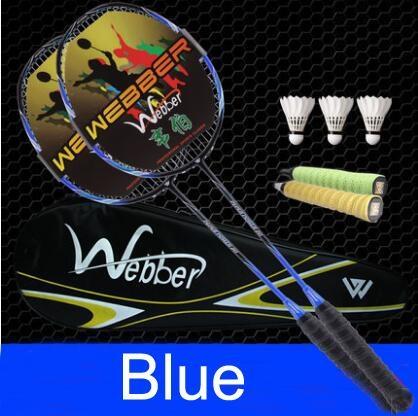 Professional Carbon Fiber Badminton Racket Set including 3 shuttles & backpack