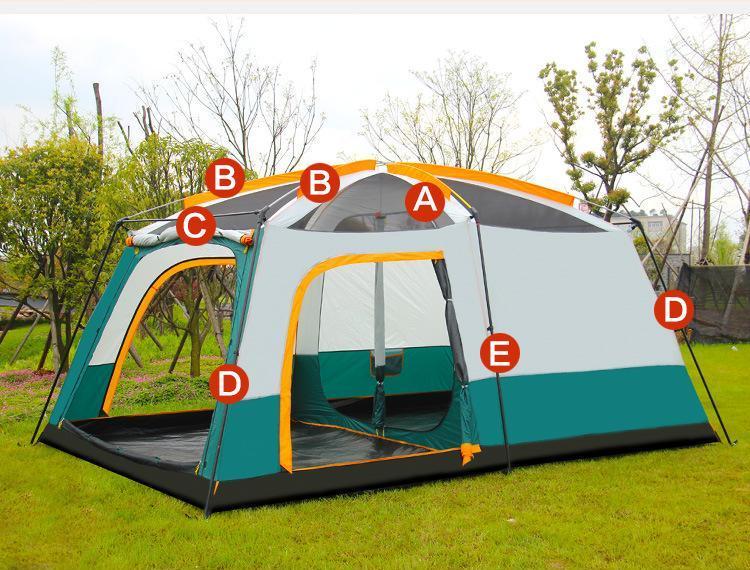 Camel Ultralarge double layer waterproof camping tent