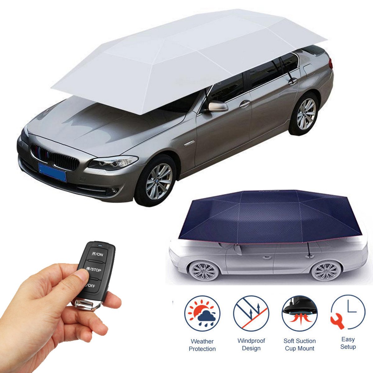 2018 Hottest Manual Portable Umbrella Car Roof Cover