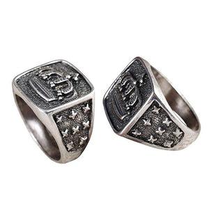 Silver Crown Signet Ring
