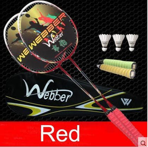 Professional Carbon Fiber Badminton Racket Set including 3 shuttles & backpack