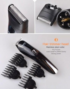 Kemei 6-in-1 Rechargeable Hair Beard Trimmer