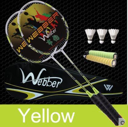 Professional Carbon Fiber Badminton Racket Set including 3 shuttles & backpack