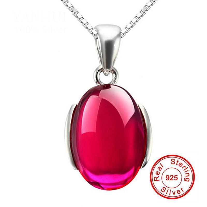 Ruby Ring & Necklace Set - 925 Solid Silver