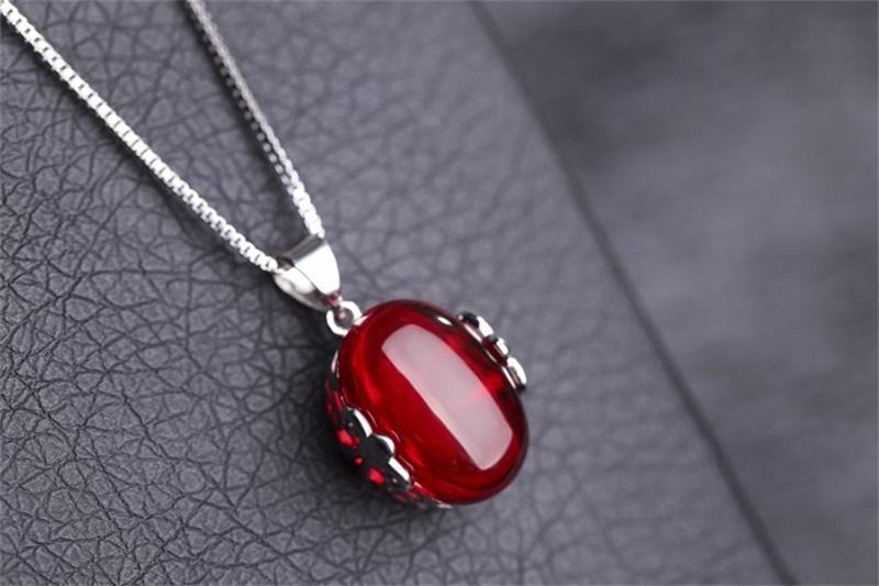 Ruby Ring & Necklace Set - 925 Solid Silver