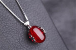 Ruby Ring & Necklace Set - 925 Solid Silver