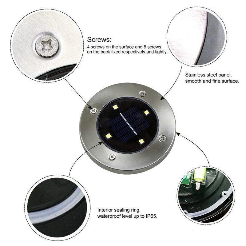 Solar Garden Disk Lights