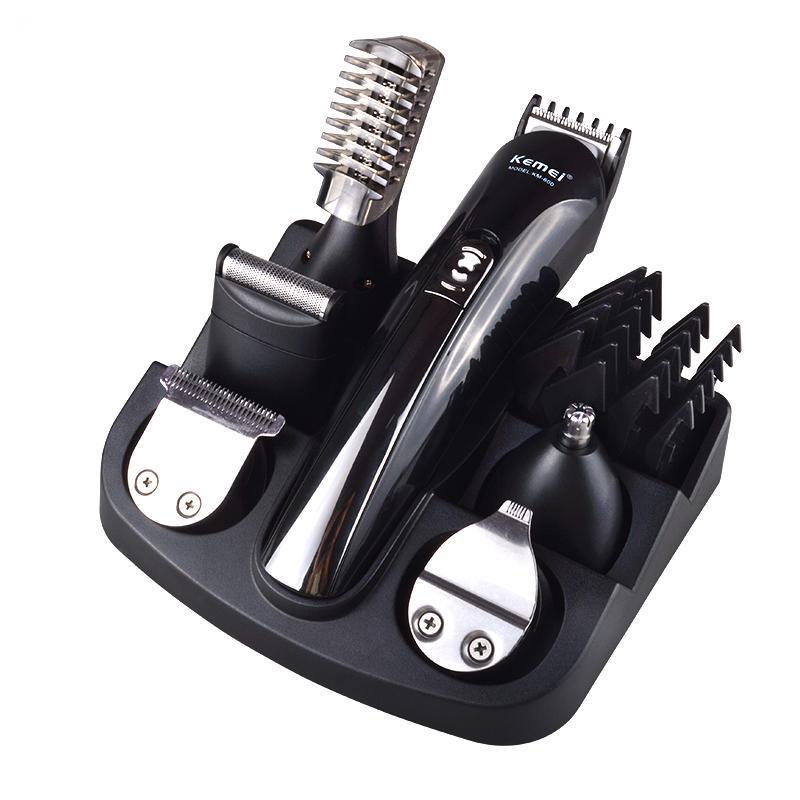 Kemei 6-in-1 Rechargeable Hair Beard Trimmer