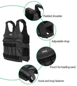 50 kg Loading Adjustable Weighted Vest