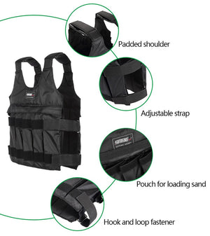 50 kg Loading Adjustable Weighted Vest