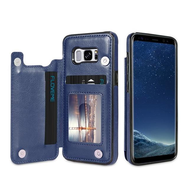 4 in 1 Retro Leather Case for Samsung Phones